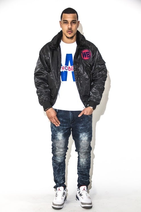 Image of Washed Biker Denim