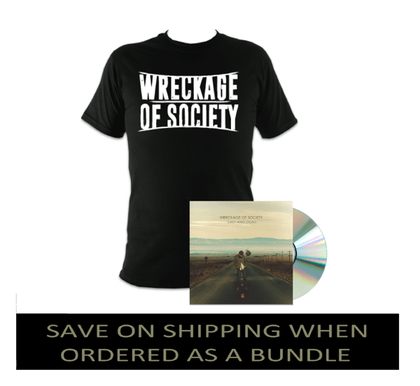 Image of Wreckage of Society T-Shirt and Album Bundle 