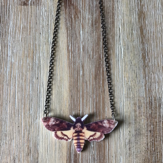 Image of Acherontia Atropos Death Moth Necklace