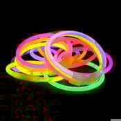 Image of 100 Mixed Colour Glow Stick Bracelets