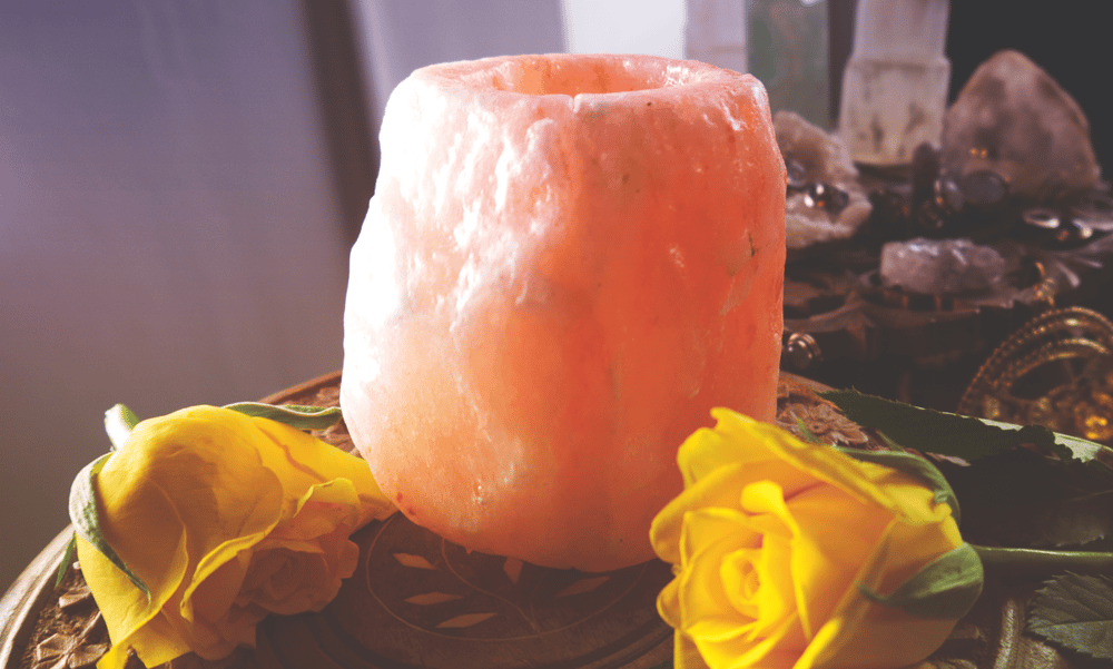 Image of Pink Himalayan Salt candle holder