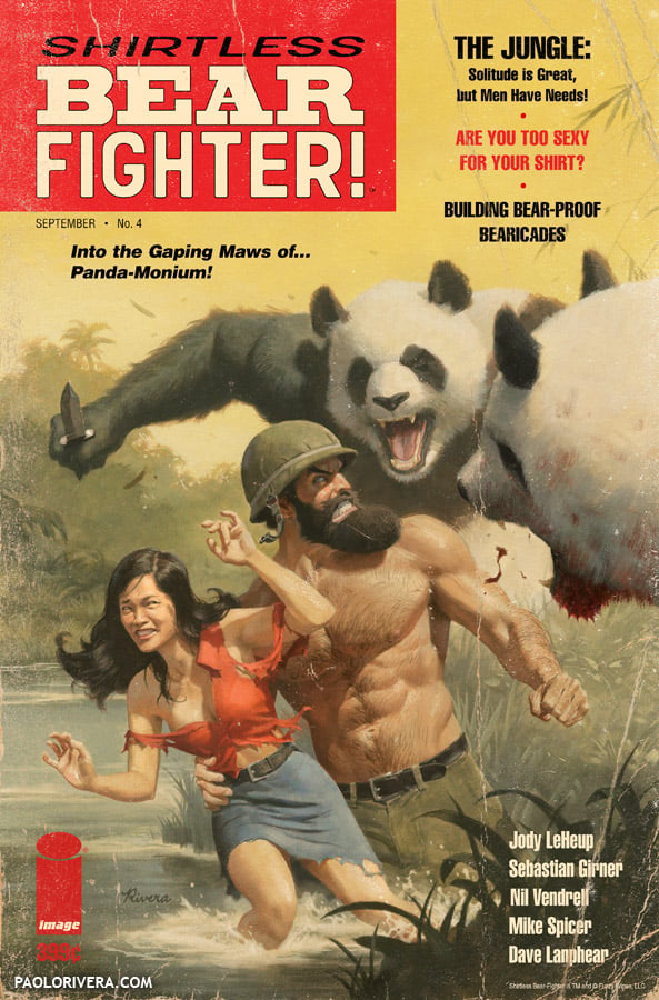 Image of Shirtless Bear-Fighter Print