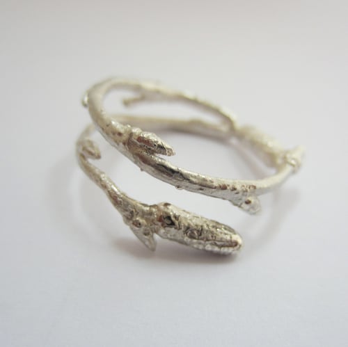 Image of silver Arctic twig ring