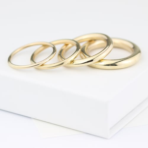 Image of Gold ring, beautifully simple gold wedding ring, 2mm wide wedding ring