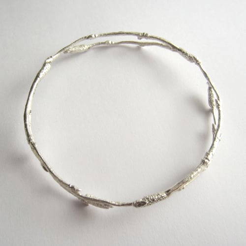 Image of Silver Arctic twig bangle