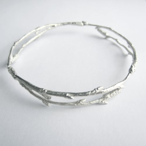 Image of Silver Arctic twig bangle
