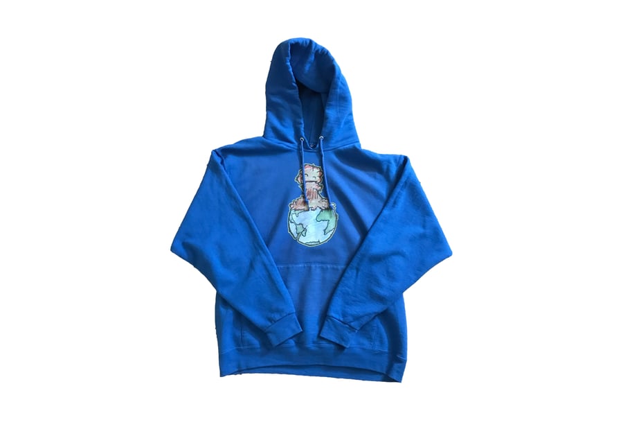 Image of Hoodie - Earth Logo - Blue 