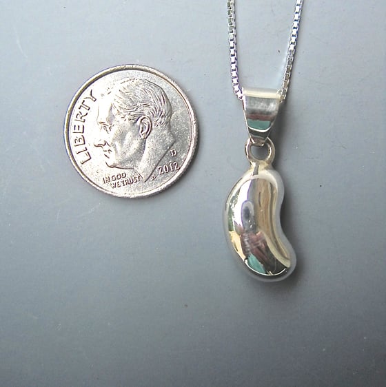 Image of Kidney Transpllant Gift: Sterling Kidney Charm Pendant with Bail (KCSS-3)  