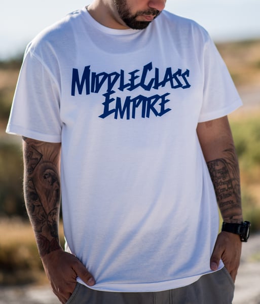 Image of Signature Tee - White/Blue 