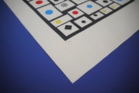 Image 5 of 'Spots and Dots' - A3 - 4 colour Screenprint on Grey Sugar paper