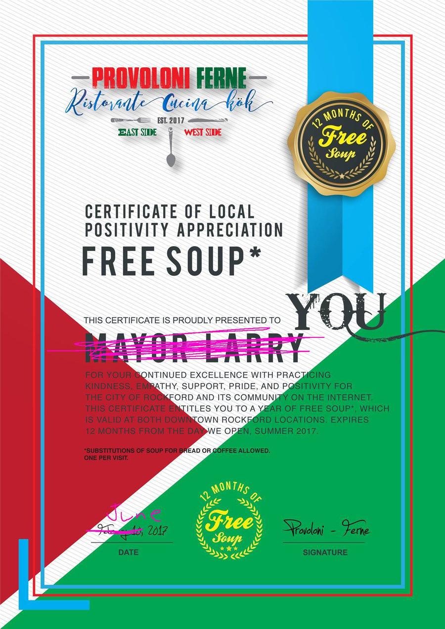 Image of Free Soup Certificate!