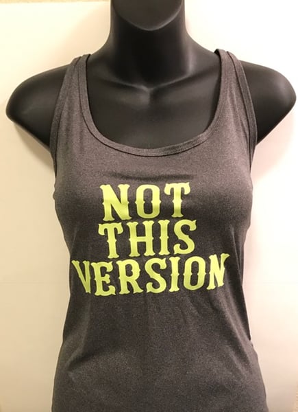 Image of NTV dark grey racer back tank