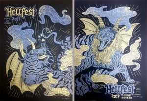 DIPTYCH HELLFEST 2017 (Clisson 2017) screenprinted 2 posters