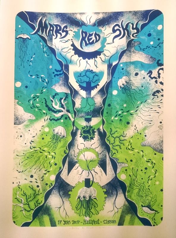 MARS RED SKY (Hellfest 2017) screenprinted poster