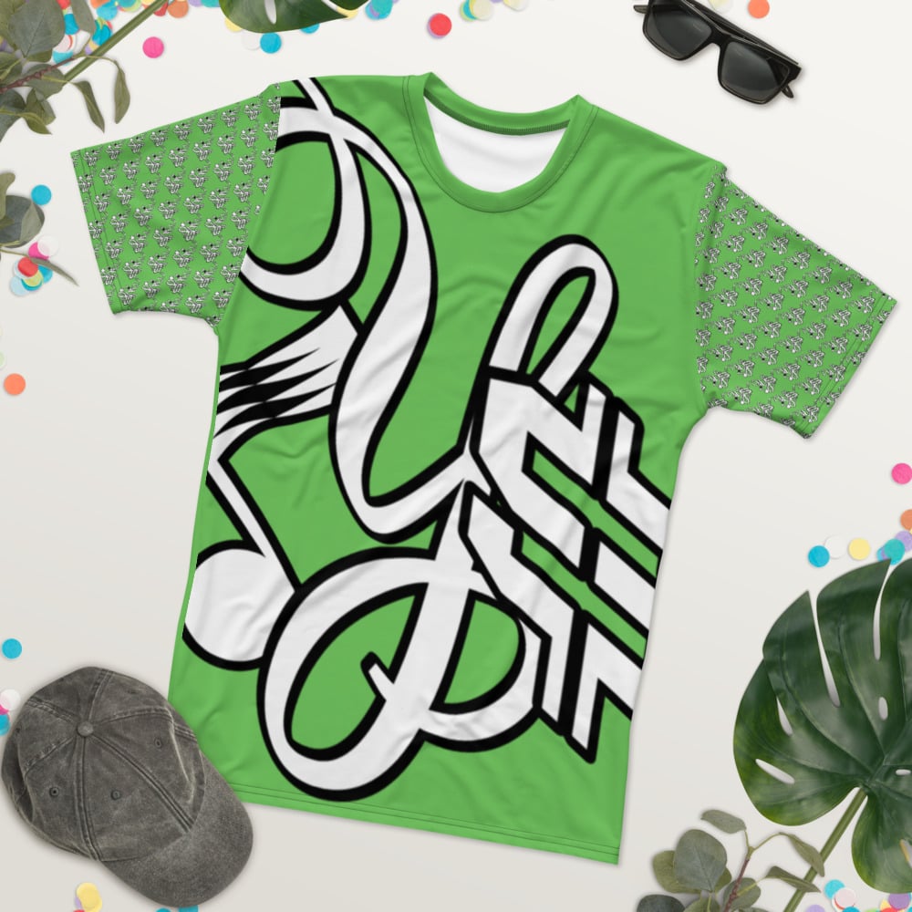 Image of YStress Exclusive Men's Neon Green, White and Black T-shirt