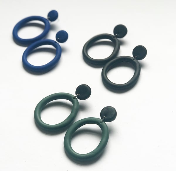 Image of Hoop stud earrings