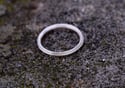 Sterling Silver Round 'Strata' Ring. 3.3mm diameter dome shaped band