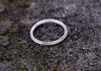 Image 3 of Sterling Silver Round 'Strata' Ring. 3.3mm diameter dome shaped band