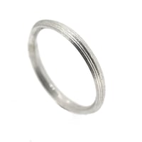 Image 2 of Sterling Silver Round 'Strata' Ring. 3.3mm diameter dome shaped band