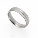 Sterling Silver Round 'Strata' Ring. 5mm diameter band. 