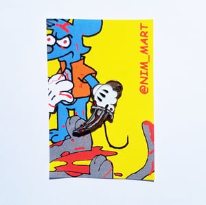 Image of Mickey mouse suicide ..   Itchy Kills Scratchy Enamel Pins