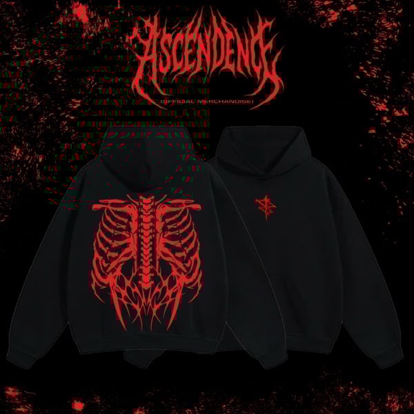 Image of RED ERA RIBCAGE HOODIE