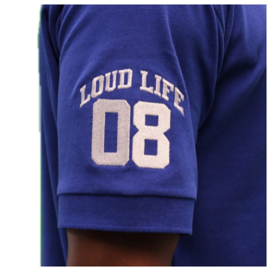 Image of Loudlife Louie Polo (Royal/white)