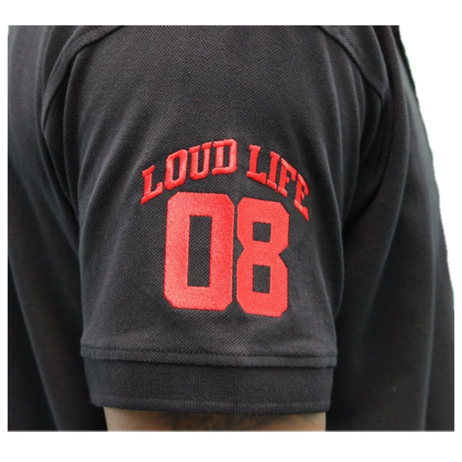 Image of Loudlife Louie Polo (Black/Red)