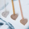 Personalised Love Heart 9ct Necklace