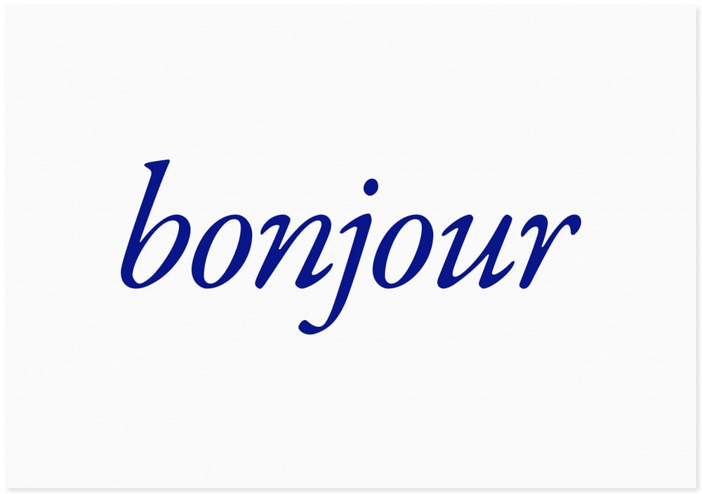 Image of bonjour