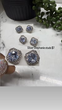 Silver Stephanie studs