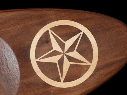 Image of Artisan Serving Board with Texas Star and Carved Dishes