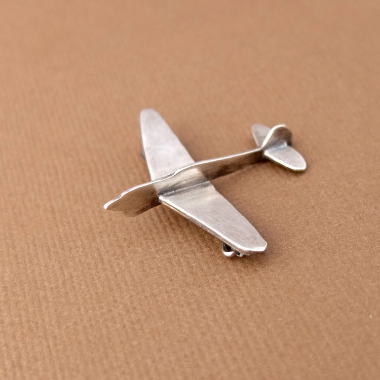 Image of Balsa Aeroplane Brooch