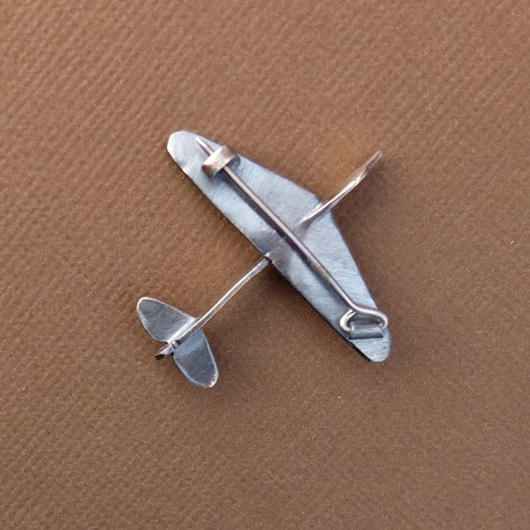 Image of Balsa Aeroplane Brooch