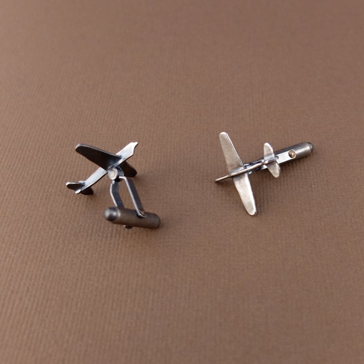 Image of Balsa Aeroplane Cufflinks