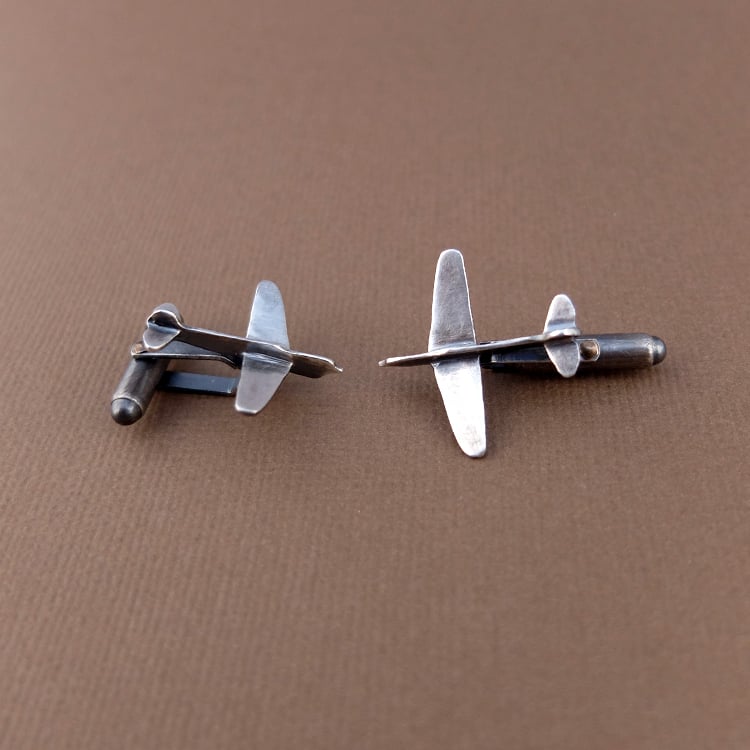 Image of Balsa Aeroplane Cufflinks