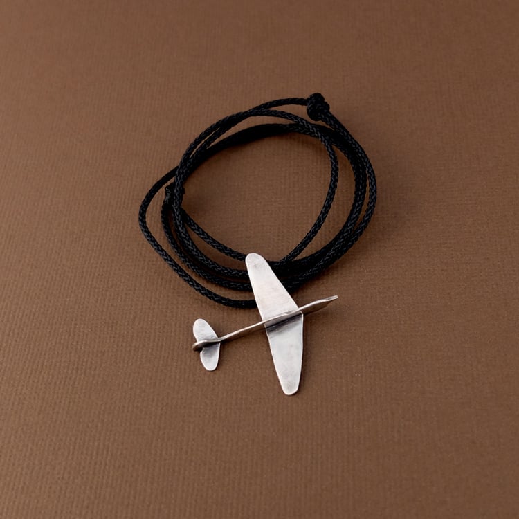 Image of Balsa Aeroplane Pendant on Cord