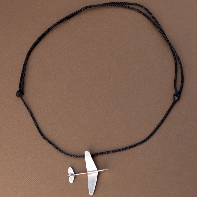 Image of Balsa Aeroplane Pendant on Cord