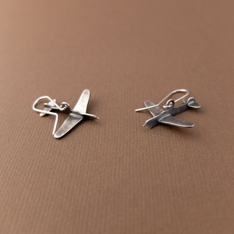 Image of Balsa Aeroplane Earrings