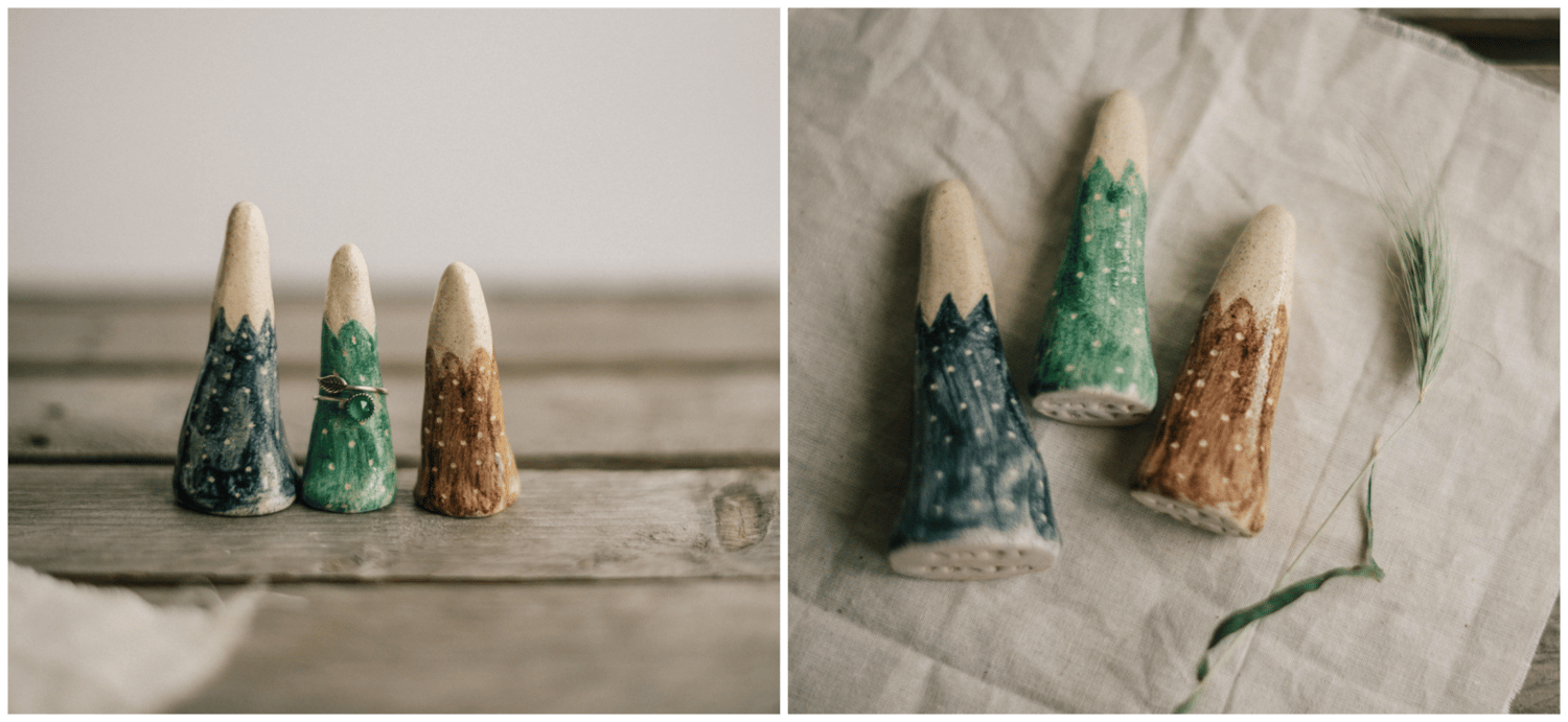 Image of Ring Cones | Montañitas Porta Anillos de Loza