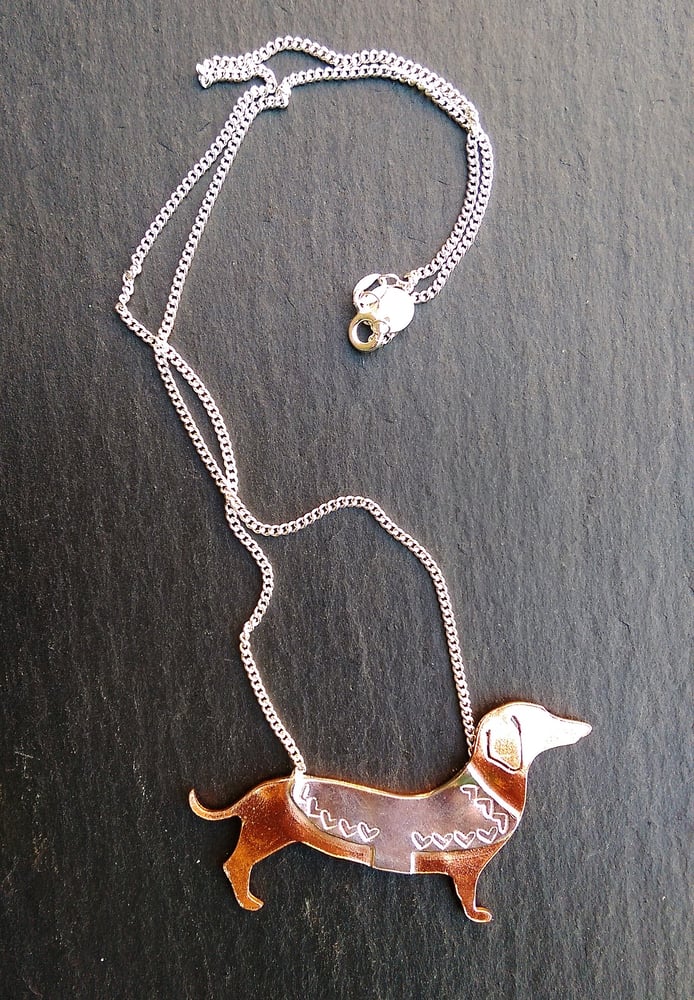 Dachshund Necklace / Barking Hen Jewellery