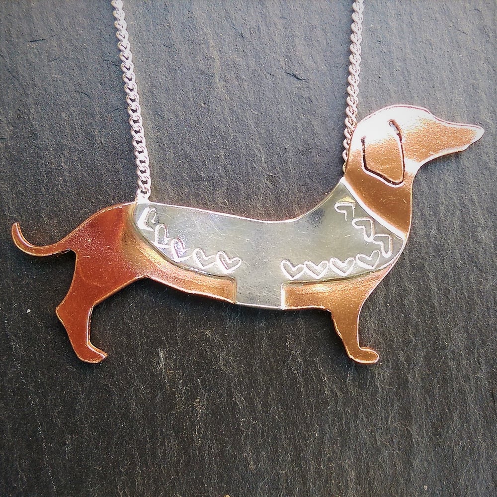 Dachshund Necklace / Barking Hen Jewellery