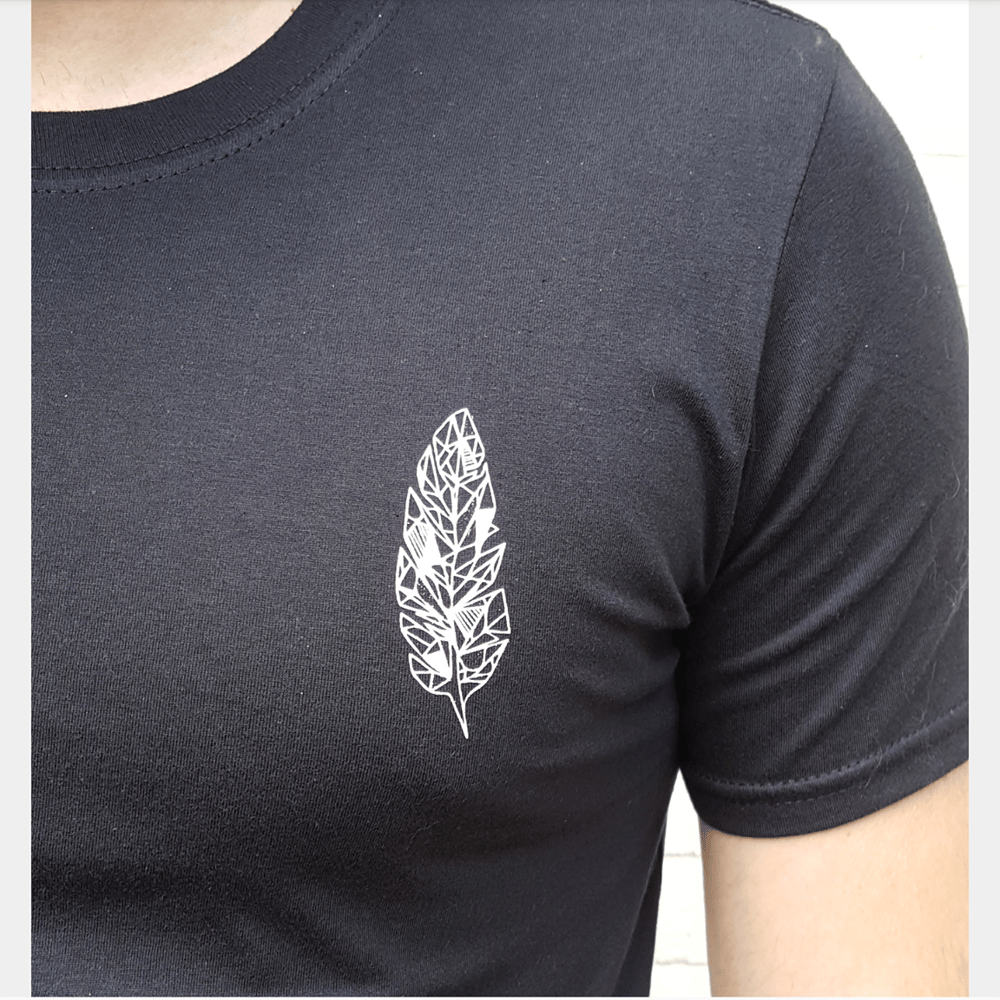 Image of Icarus & Wilde Black Geo Feather Tee