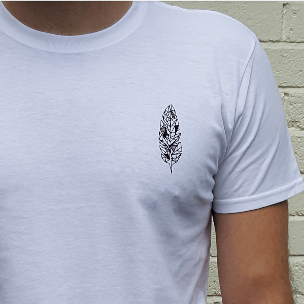 Image of Icarus & Wilde White Geo Feather Tee