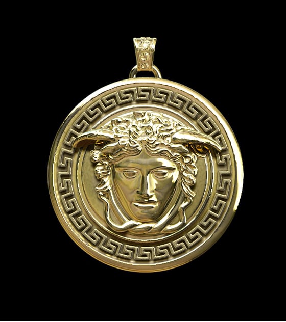 Image of Medusa 14k Solid Gold Pendant