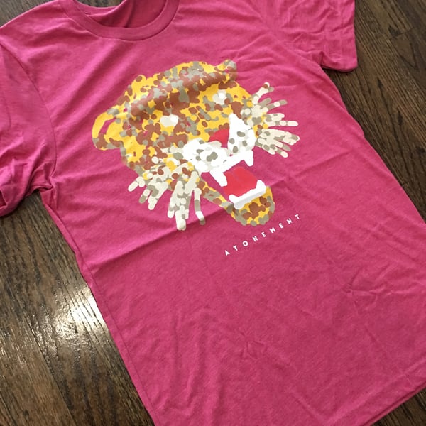 Image of The "Spot Ink Tiger" Heather Raspberry Tee