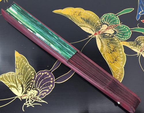 Image of Green Leafs Folding Fan