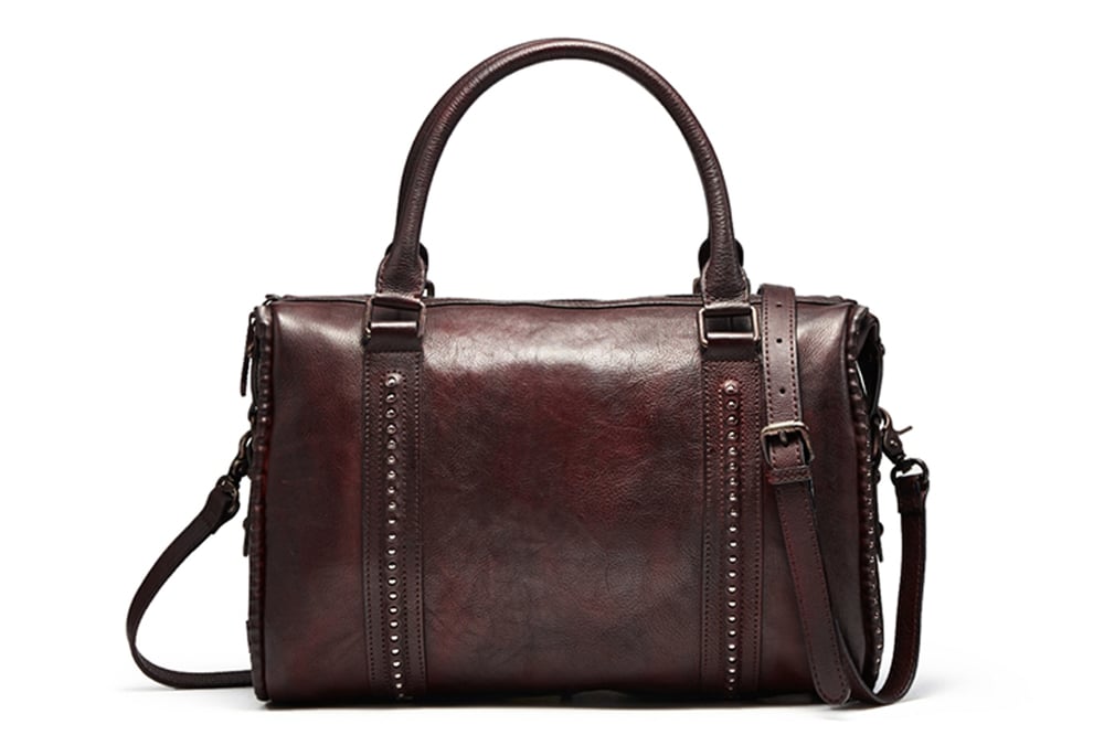 Image of Handmade Full Grain Leather Messenger Bag, Designer Handbag F73