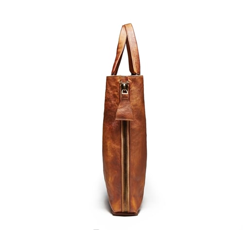 Image of Handmade Full Grain Leather Tote Bag, Women Handbag, Designer Handbag F66