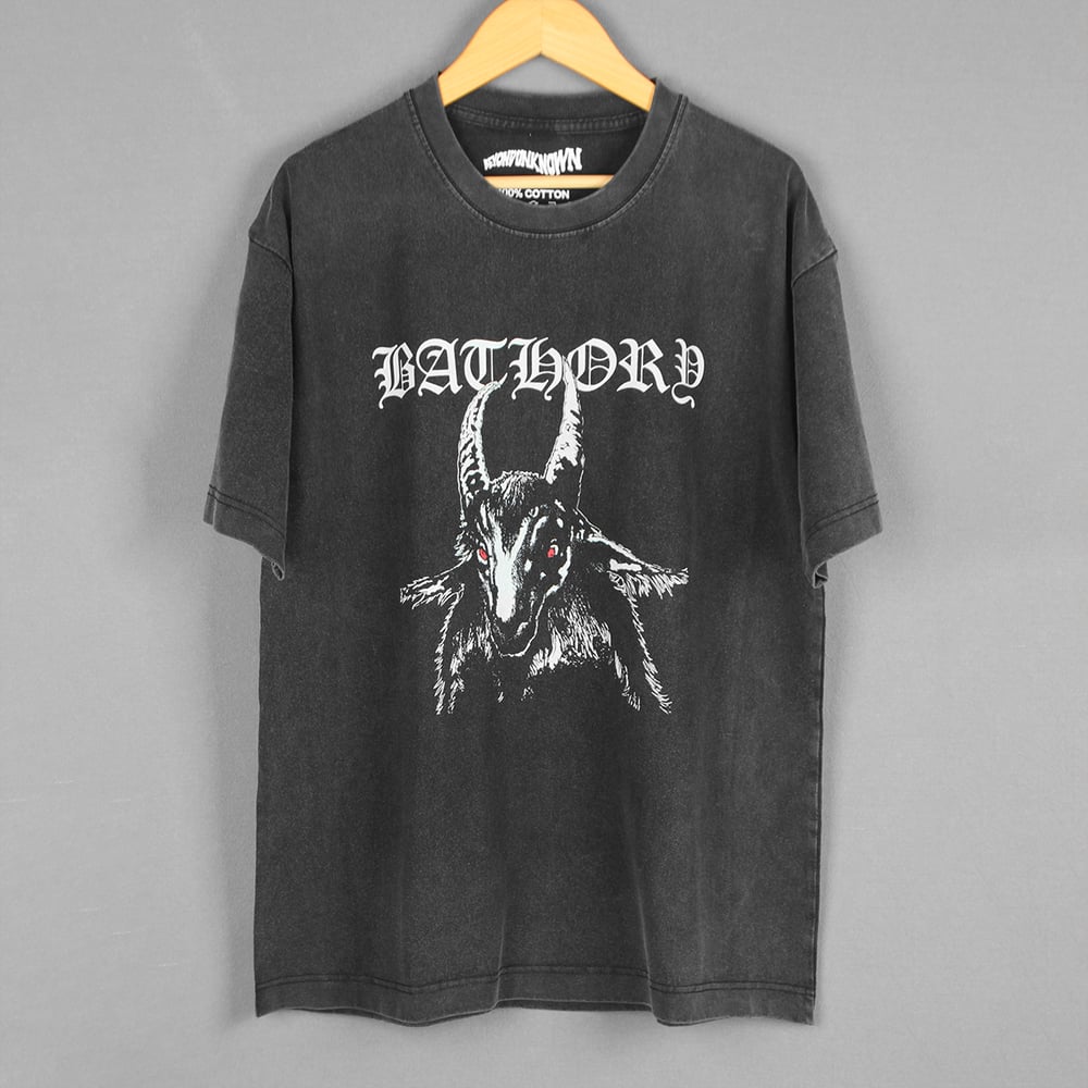 Bathory Venom Celtic Frost Premium T-Shirt – 80s Black Metal Washed Unisex Cotton Tee
